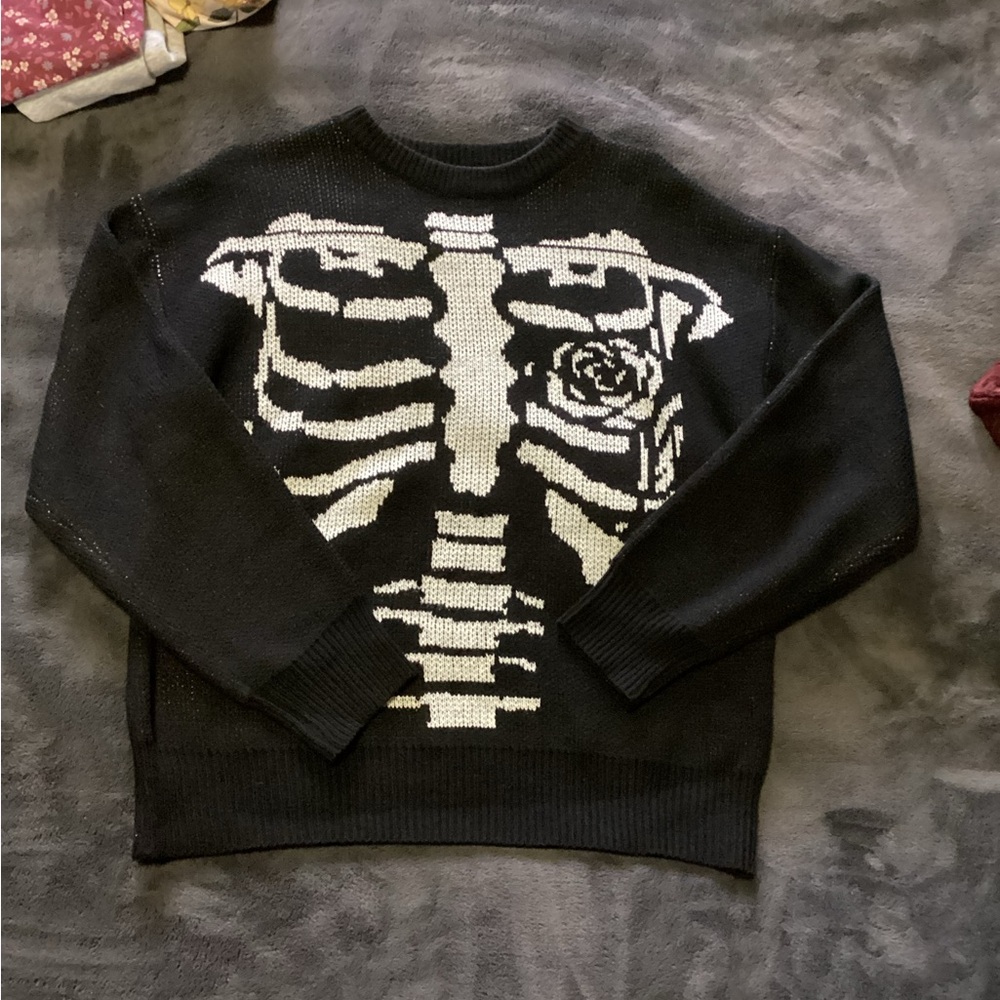 Black Skeleton Sweater